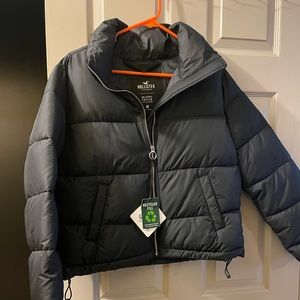 NWT Black Hollister Puffer Jacket